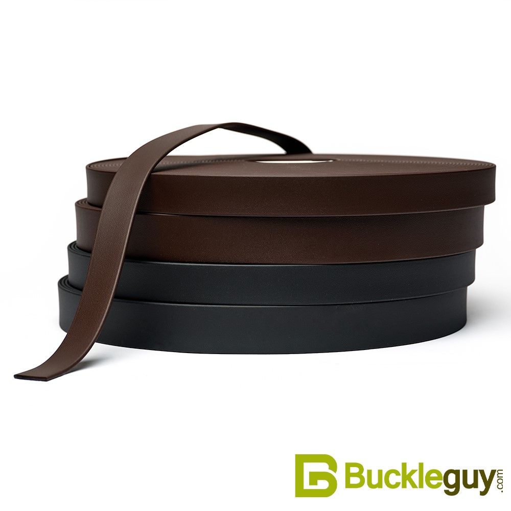 Rolls of BioThane leather weight on buckleguy.com