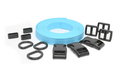 3/4" Sky Blue Adjustable Dog Collar Kit