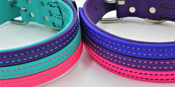 Lightweight Biothane Waterproof Reflective Dog Collar with Nameplate